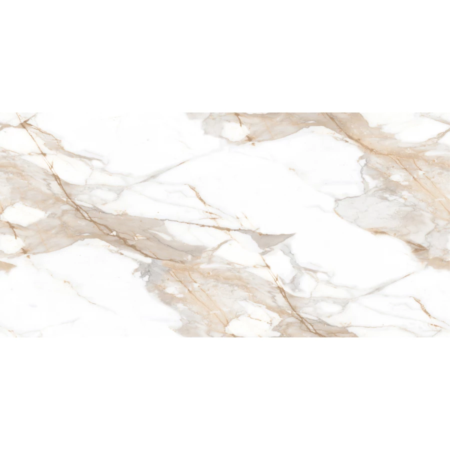 Керамогранит Ceradim Calacatta Fairy Gold бежевый Полированный 120х60 см
