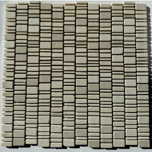 Мозаика Pixel mosaic Мрамор Cream Nova чип произвольный сетка Матовая Pix 318 31х30,7 см