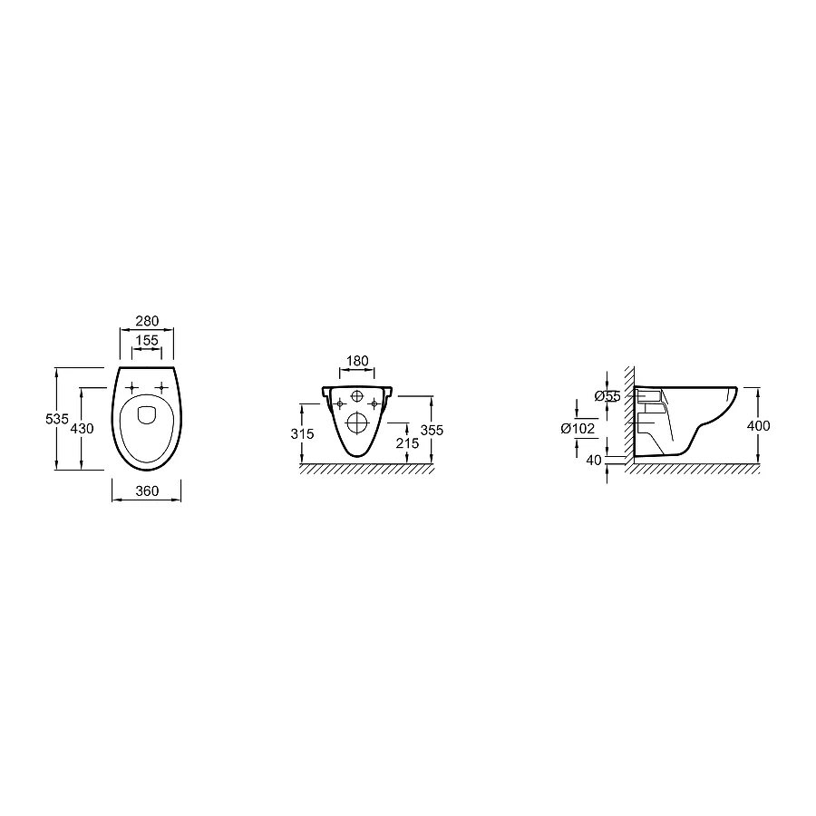 Унитаз подвесной Jacob Delafon Patio E4187-00