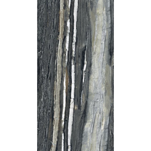 Керамогранит Creanza Brazzilian Black Shape+Glue Art 3D-глазурь матовый чёрный SH1002-G 120х60 см