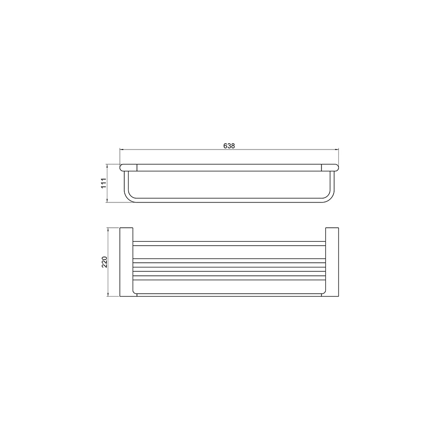 Полка Timo Luiro для полотенец черный матовый 18458/03
