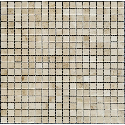 Мозаика Pixel mosaic Мрамор Cappucino чип 15х15 мм сетка Полированная PIX 322 30,5х30,5 см