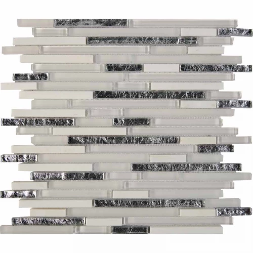 Мозаика из мрамора и стекла Pixel mosaic Камень и стекло чипы 10x48 98 148 мм сетка Pix728 30х28,6 см