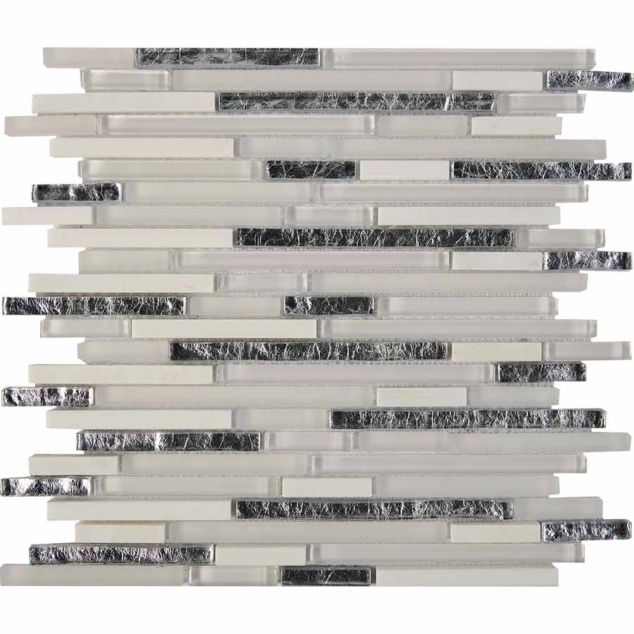 Мозаика из мрамора и стекла Pixel mosaic Камень и стекло чипы 10x48 98 148 мм сетка Pix728 30х28,6 см