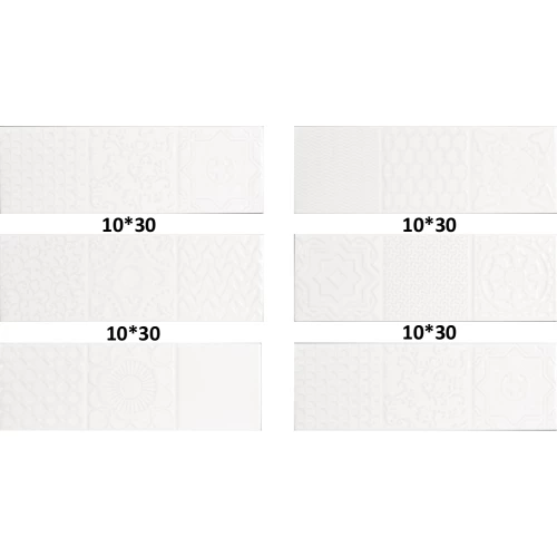 Плитка настенная Monopole Esencia Relieve Blanco Brillo 30х10 см