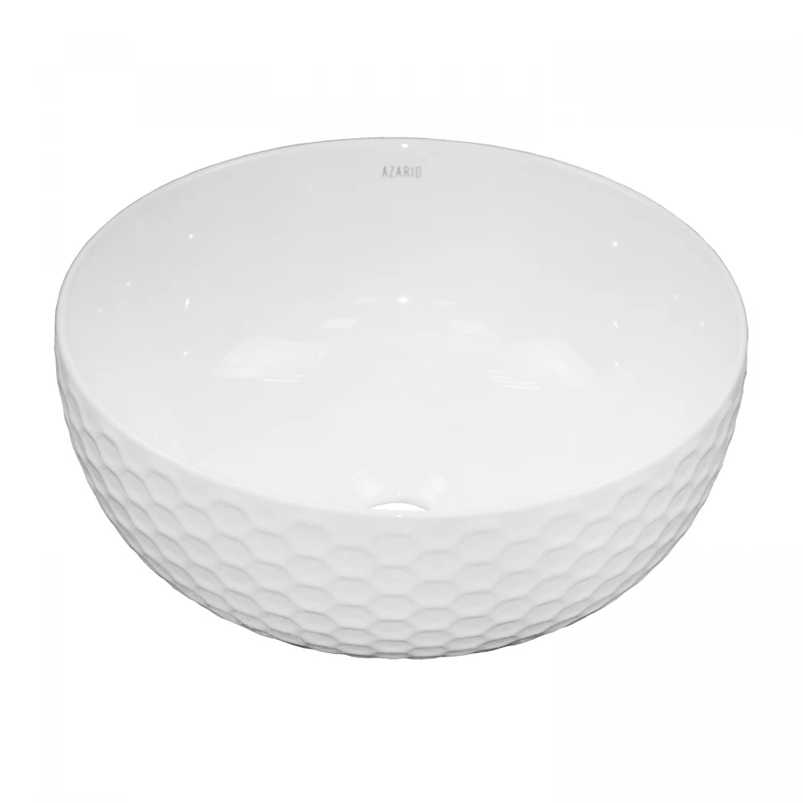 Раковина-чаша Azario накладная круглая белый глянец AZ-3286 35.5x35.5x15 см