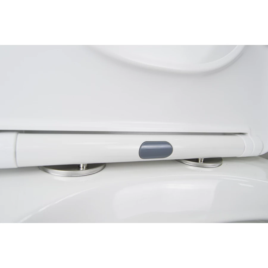 Унитаз напольный Azario Levanto безободковый в комплекте cо смывным механизмом Geberit и сиденьем микролифт AZ-1228A-G 62x38x83 cм