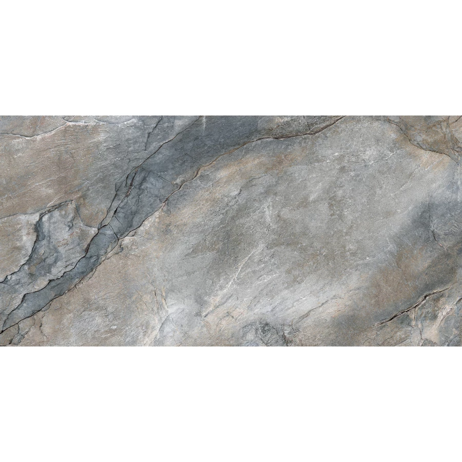 Керамогранит ALMA Ceramica Vulcano лаппатированный серый 7,5 мм GFA114VLC70L 114х57 см