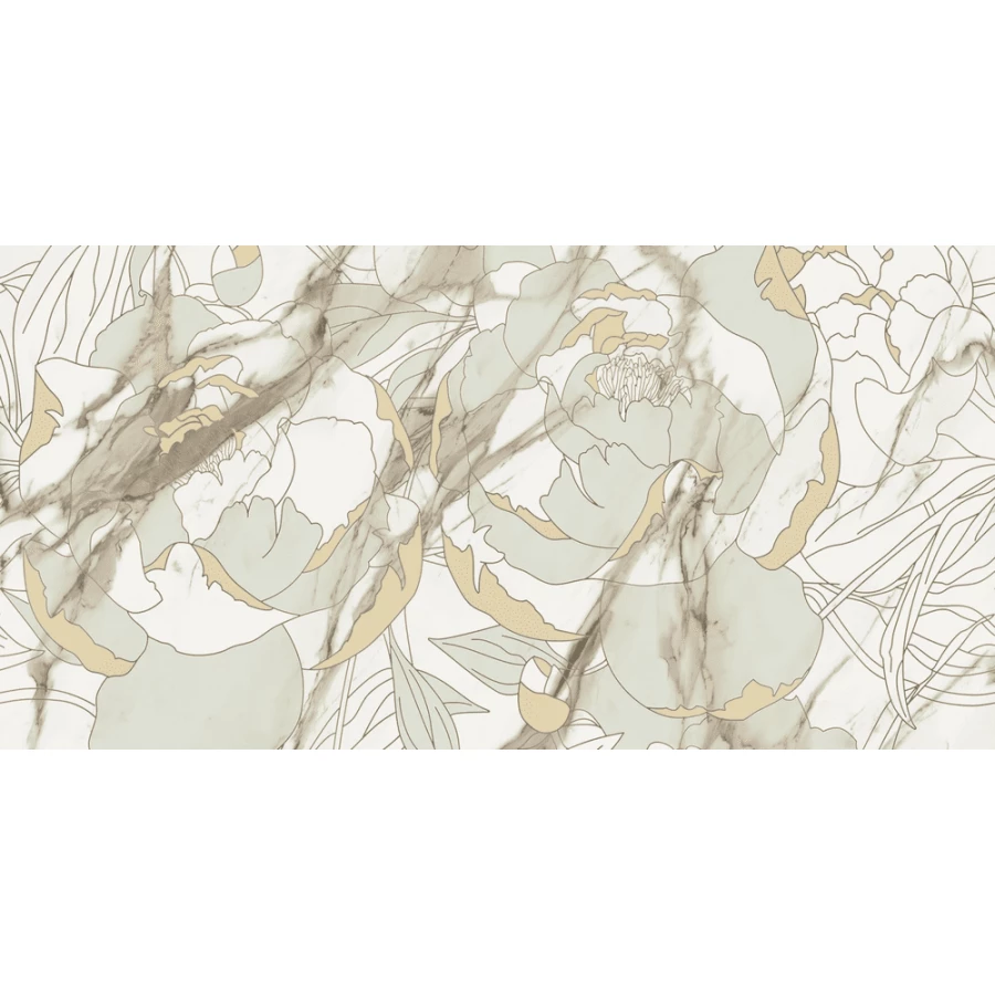 Плитка настенная Primavera Тривия Декор 2 бежевый глянец TP3668H2 60х30 см