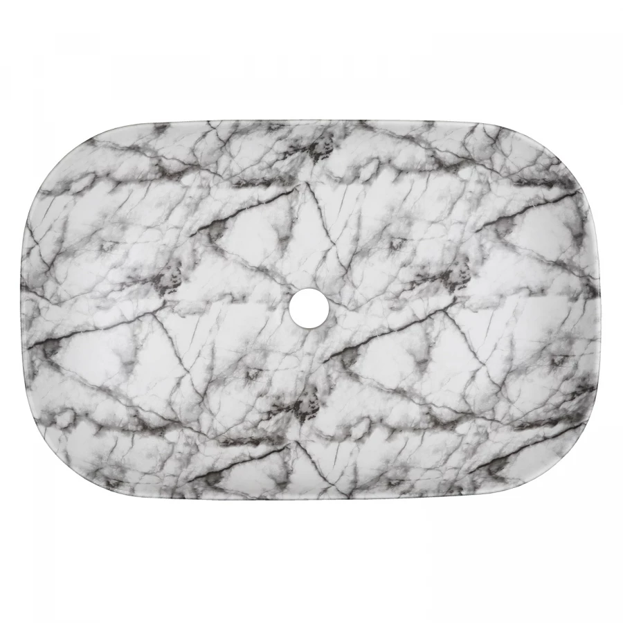 Раковина-чаша Azario накладная овальная темный мрамор AZ-2143-P-M805 61x41x14.5 см
