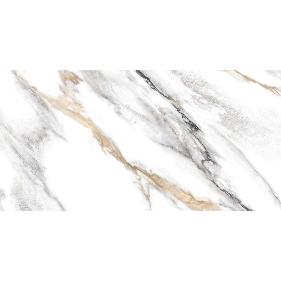 Керамогранит ALMA Ceramica Arabesco sugar-эффект белый GFA114ARS04R 114х57х0,75 см