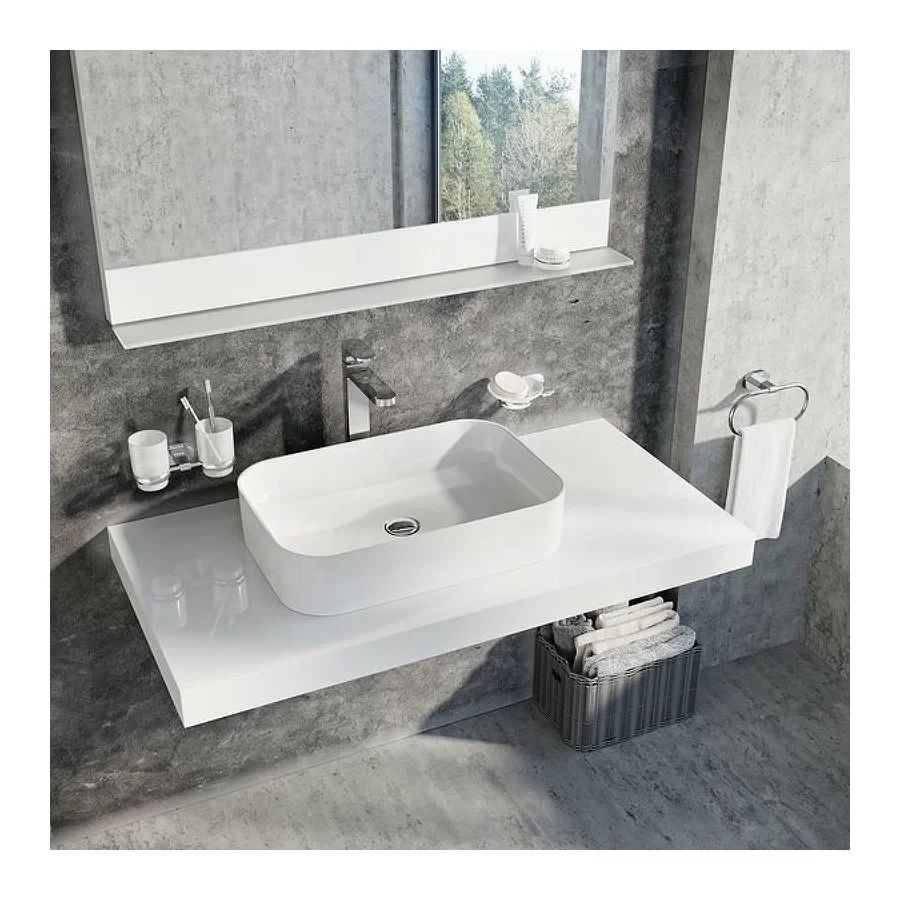 Умывальник Ravak Ceramic 550 R Slim белый 55x37 см