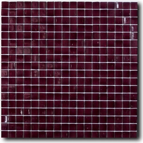Стеклянная мозаика Art&Natura Classic Glass сетка 15х15 глянцевая бордовая brenda 29,5х29,5 см