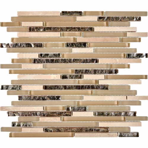 Мозаика из мрамора и стекла Pixel mosaic Камень и стекло чипы 10x48 98 148 мм сетка Pix729 30х28,6 см