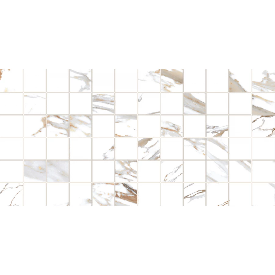 Плитка настенная ALMA Ceramica Дакота / Dakota рельефная глянцевая белая 8 мм TWU09DKT014 50х24,5 см