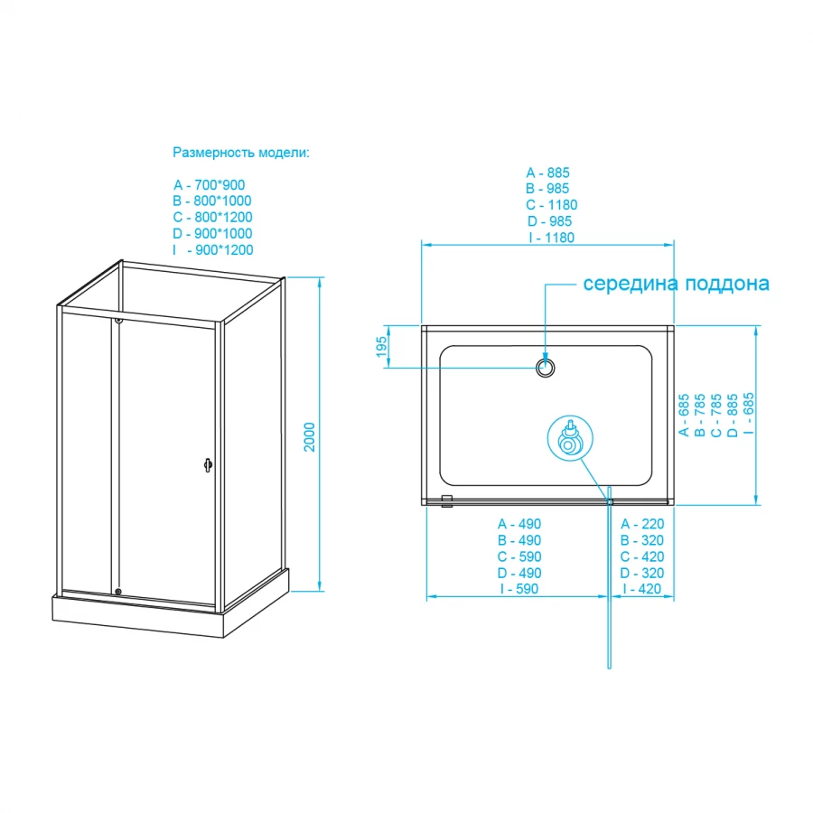 Душевая кабина RGW AN-207 411320792-95 белый 120*90 см
