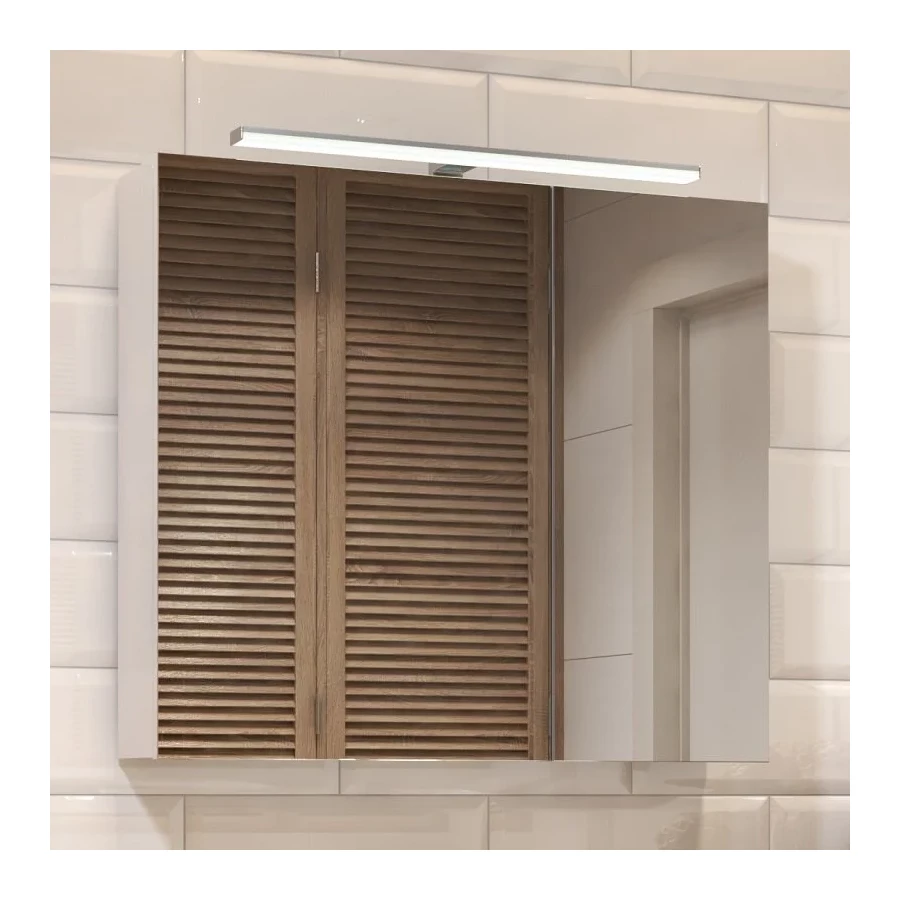 Зеркало шкаф Vigo Plaza 800 навесной со светильником zsh.PLA.80.El 80x70 см