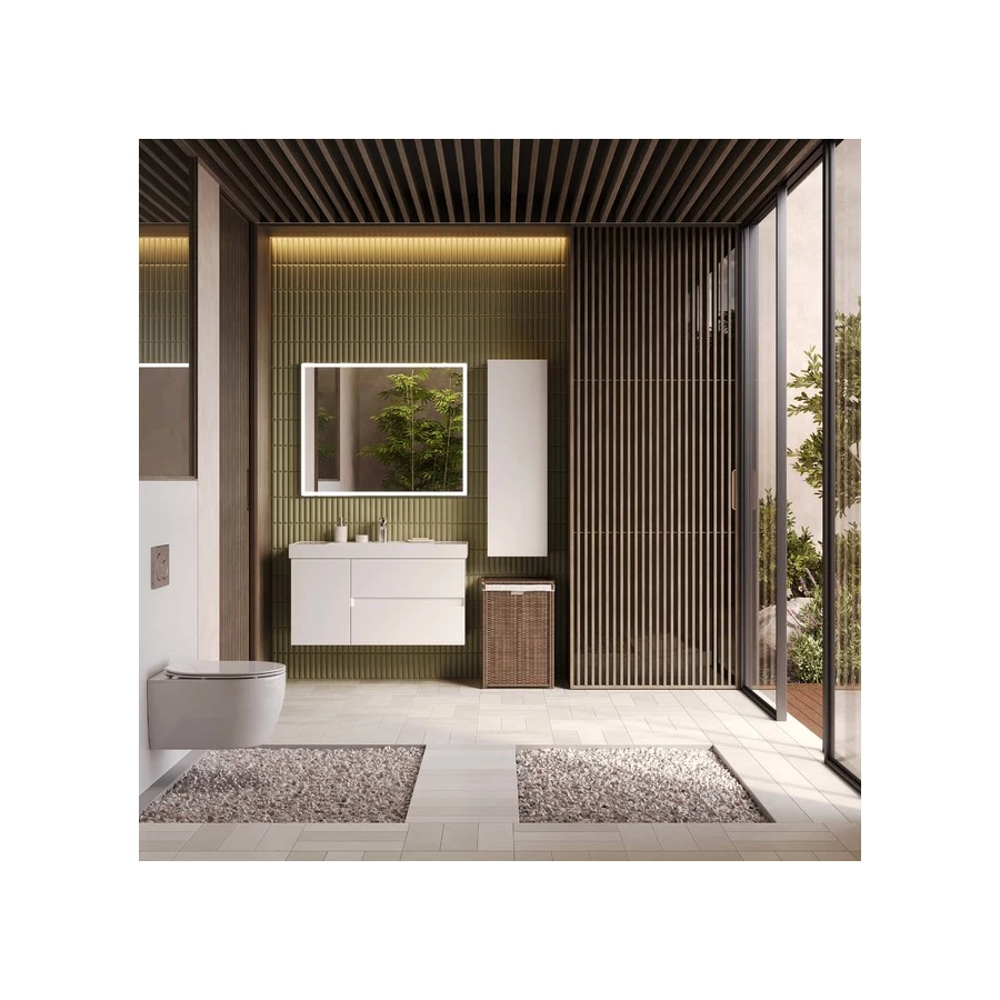 Тумба Briz Импресс глянцевая белая 100 см