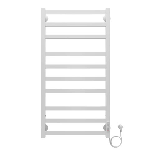 Полотенцесушитель электрический Azario Palermo квадрат 10 секций тен справа белый AZ83850W 50x100 см
