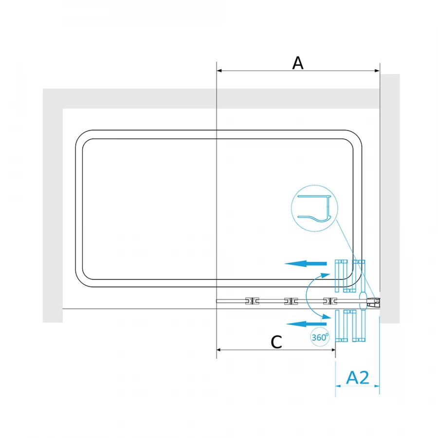 Шторка на ванну RGW SC-23B 03112310-14 1000 прозрачное