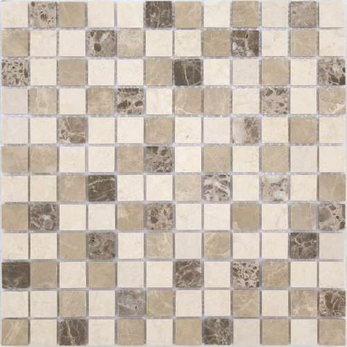 Мозаика из натурального камня Caramelle Mosaic Mix 1 MAT бежево-коричневый микс 29,8x29,8 см