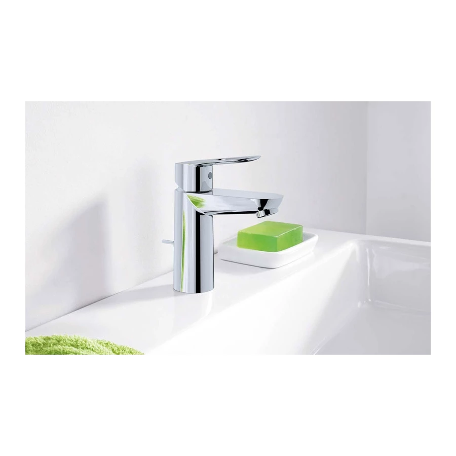 Смеситель для раковины Grohe BauLoop с донным клапаном хром 23335000