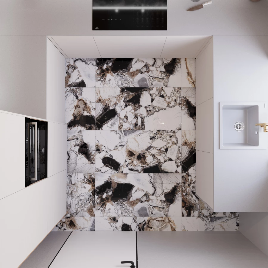 Керамогранит Arcadia Ceramica Grande Crystal High Gloss глянцевый белый HG2002-A 120х60 см