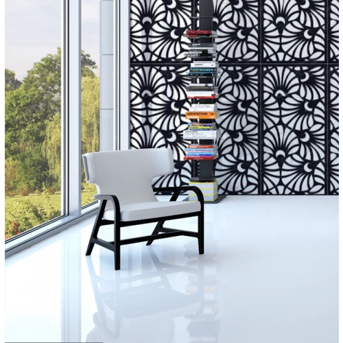 Керамогранит Art Ceramic Mira Black Decore черно-белый 120*60 см