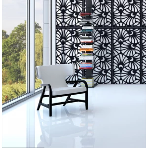 Керамогранит Art Ceramic Mira Black Decore черно-белый 120*60 см