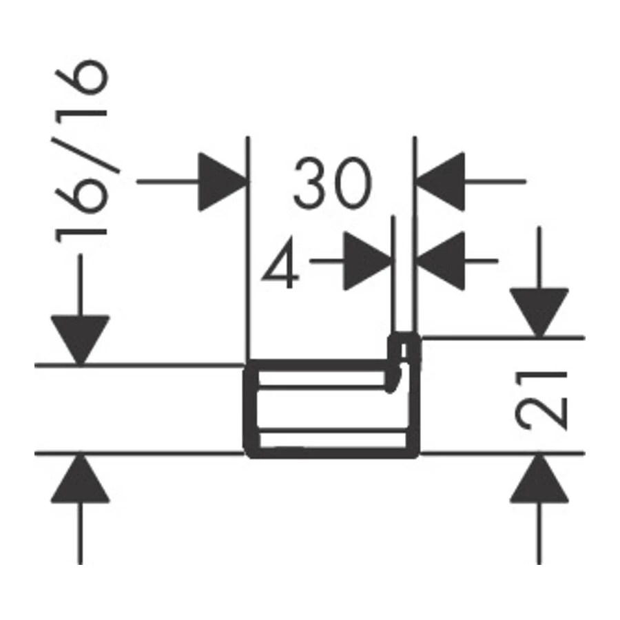 Крючок AddStoris Hansgrohe матовый черный 41742670 1.6x3 см