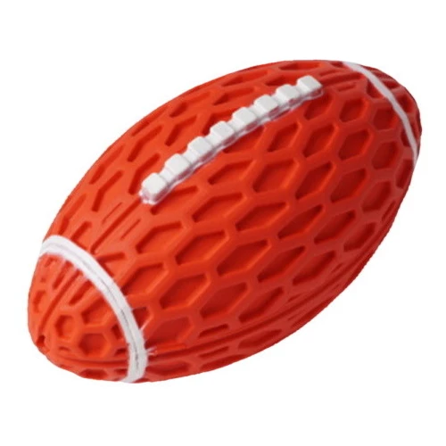 Игрушка для собак Homepet silver series мяч регби с пищалкой красный каучук 14,5х8,2х7,9 см