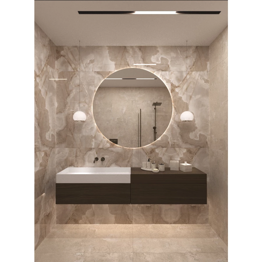 Керамогранит Arcadia Ceramica Rex Onyx Coffe Full Polished кофейный FP1011-A 120х60 см