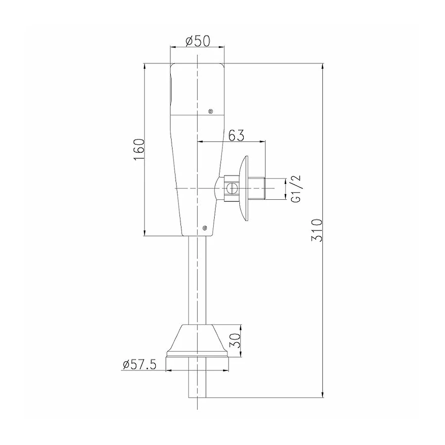 Смеситель для писсуара Lemark Project (LM4654CE)