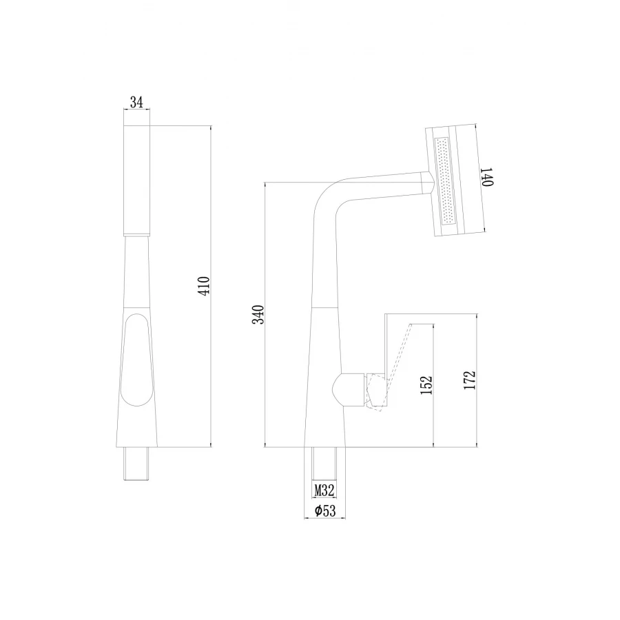 Смеситель Fmark для кухонной мойки FS8277H