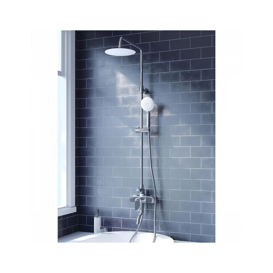 Смеситель для ванны Iddis Cloud CLOSB00i06 с верхним душем, хром/белый