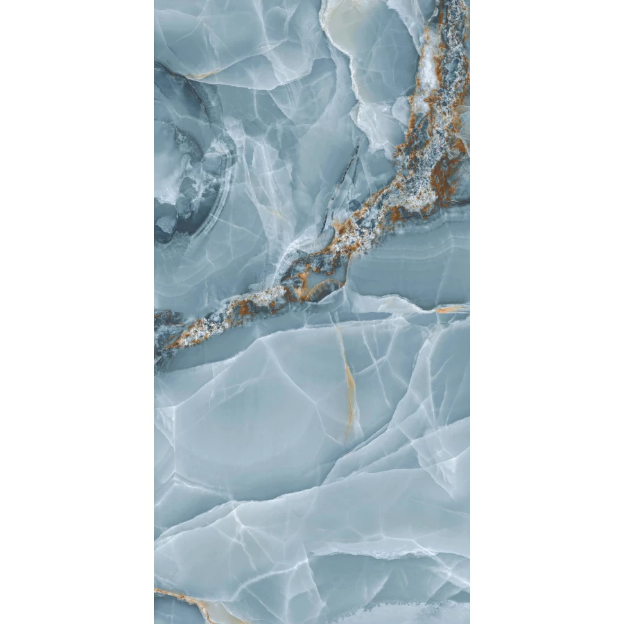 Керамогранит A-Ceramica Onyx Blue High Gloss 7 mm глянцевый голубой 120х60 см