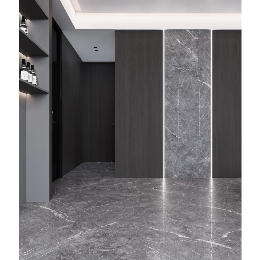 Керамогранит Arcadia Ceramica Esperia Grigio Carving Lappato серый CL4003-A 120х60 см