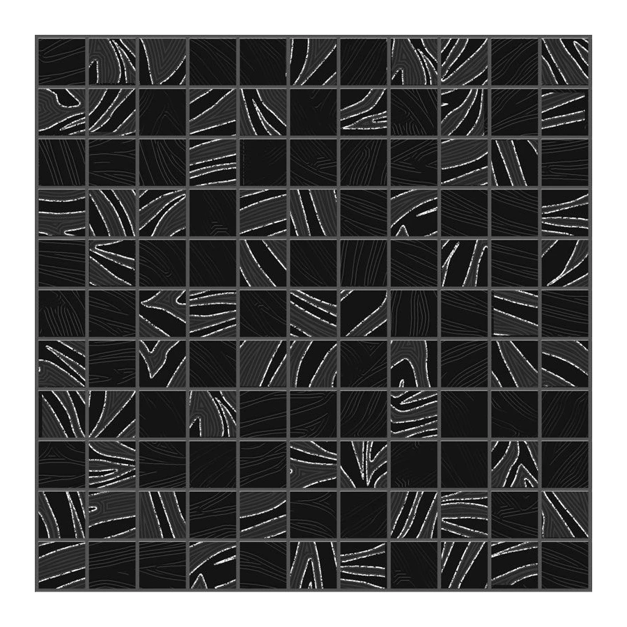 Мозаика керамическая Alma Ceramica Irma черный 30*30 см