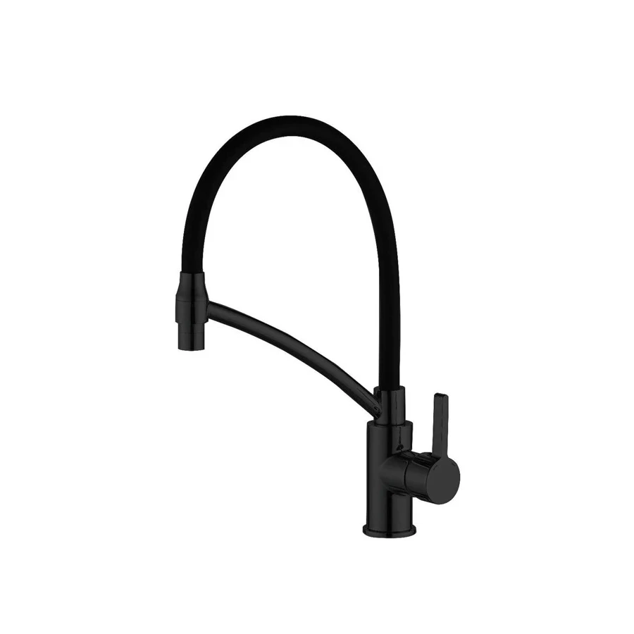 Смеситель Haiba для кухни с гибким изливом черный HB73644-7