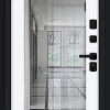 Входная дверь Bravo Thermo Флэш МФ/SBlack 205x96 Букле черное/White Silk правое открывание