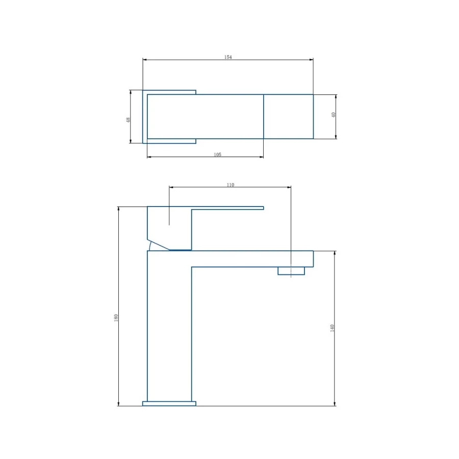 Смеситель для раковины Haiba сталь HB10803-2