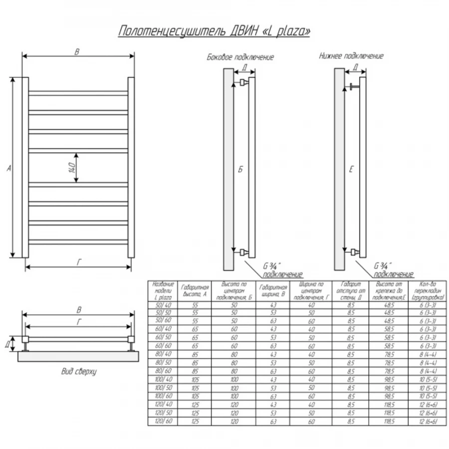 Полотенцесушитель Двин L Plaza 60/50 Водяной К3 Квадрат Состаренная бронза 4656754418903 53х65 см