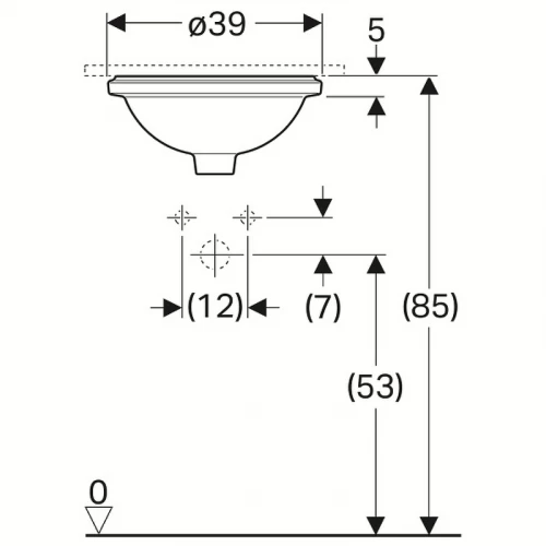 Раковина Geberit VariForm 39 500.746.01.2
