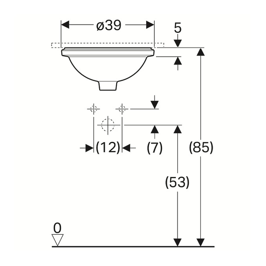 Раковина Geberit VariForm 39 500.746.01.2