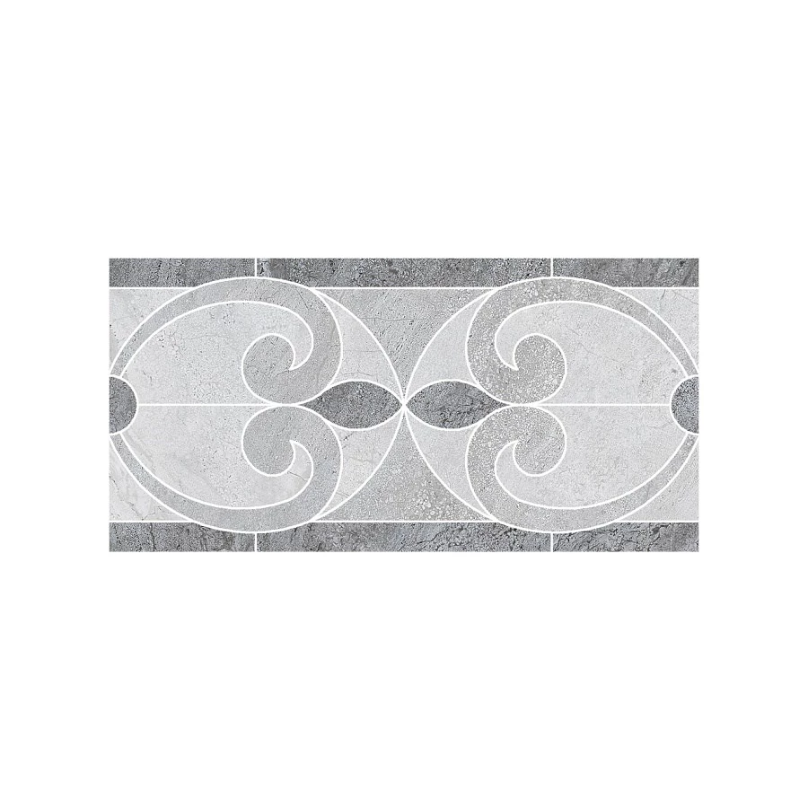 Керамогранит Kerama Marazzi Монтаньоне Бордюр полуглянцевый серый ID99 40,2х19,9 см