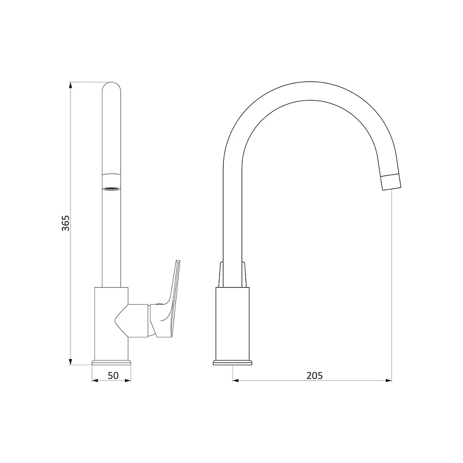 Смеситель Damixa Origin Balance для кухни белый 790730000