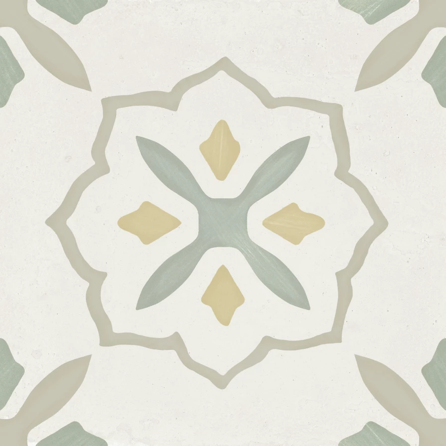 Керамогранит Harmony Peronda Llevant Taupe Cross LT матовый бело-зеленый 3386040463 22,3х22,3 см