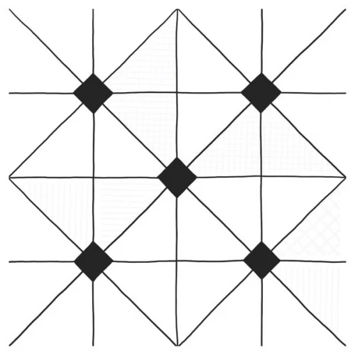 Керамогранит Lasselsberger Ceramics Домино белый декор геометрия 6032-0434 30х30 см