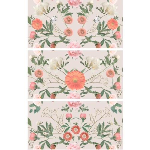 Панно Creto Seventies Spring mix бежевый (компл. из 3-х шт.) 60х90 см