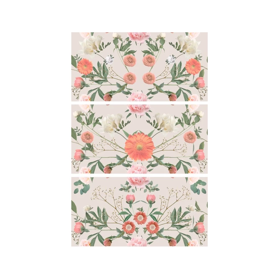 Панно Creto Seventies Spring mix бежевый (компл. из 3-х шт.) 60х90 см